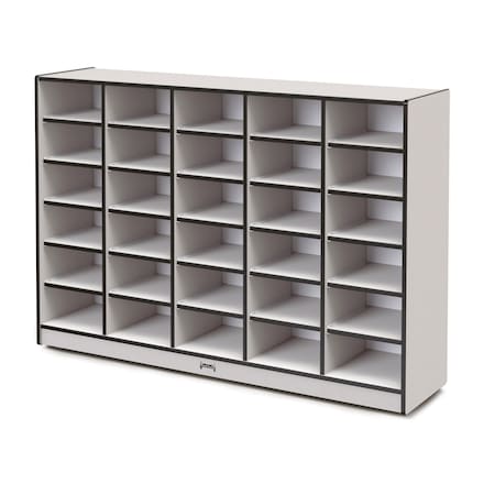 Jonti-Craft Rainbow Accents 30 Tub Mobile Storage, without Tubs, Black 4030JCWW180